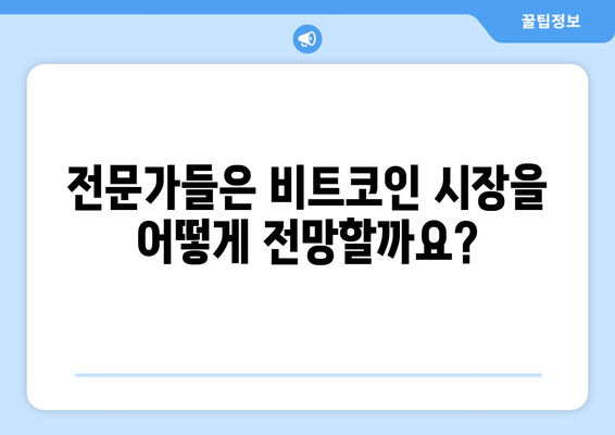 비트코인 최근 가격 및 시장 전망