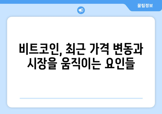 비트코인 최근 가격 및 시장 전망