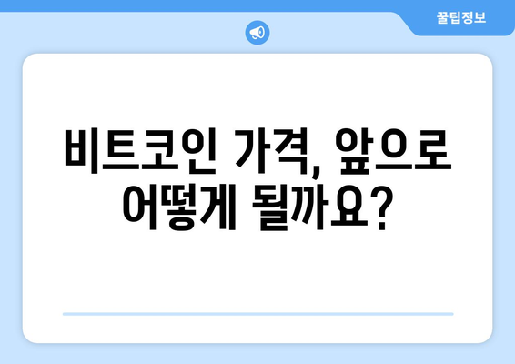 비트코인 최근 가격 및 시장 전망