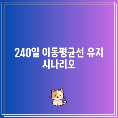 비트코인 240일 이동평균선 유지: 전망 예상