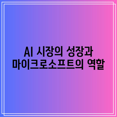 마이크로소프트의 오픈AI 투자: 관련 주식에 긍정적 영향