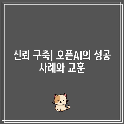 오픈AI의 신뢰 문화: 개방적이고 정직한 의사소통