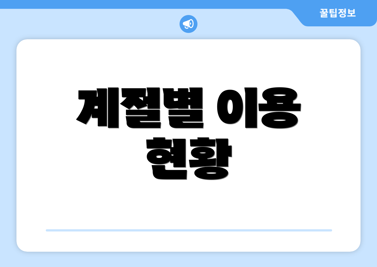 계절별 이용 현황